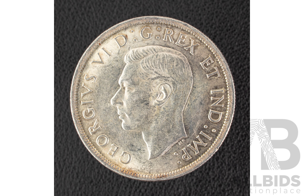 Canada 1939 Silver One Dollar Coin, Visit of His Majesty King George VI and Future Majesty Queen Elizabeth II to Ottawa .800