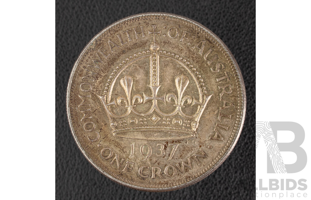 Australian 1937 KGVI Silver Crown .925