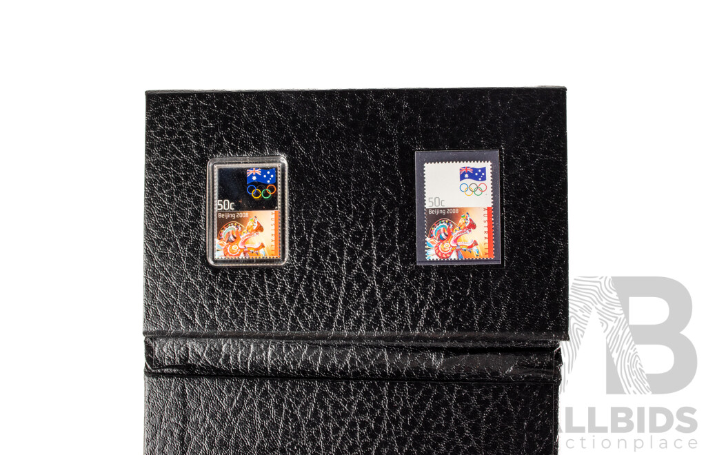 Australian 2008 Silver Fifty Cent Stamp-Coin, Beijing Olympic Games .999