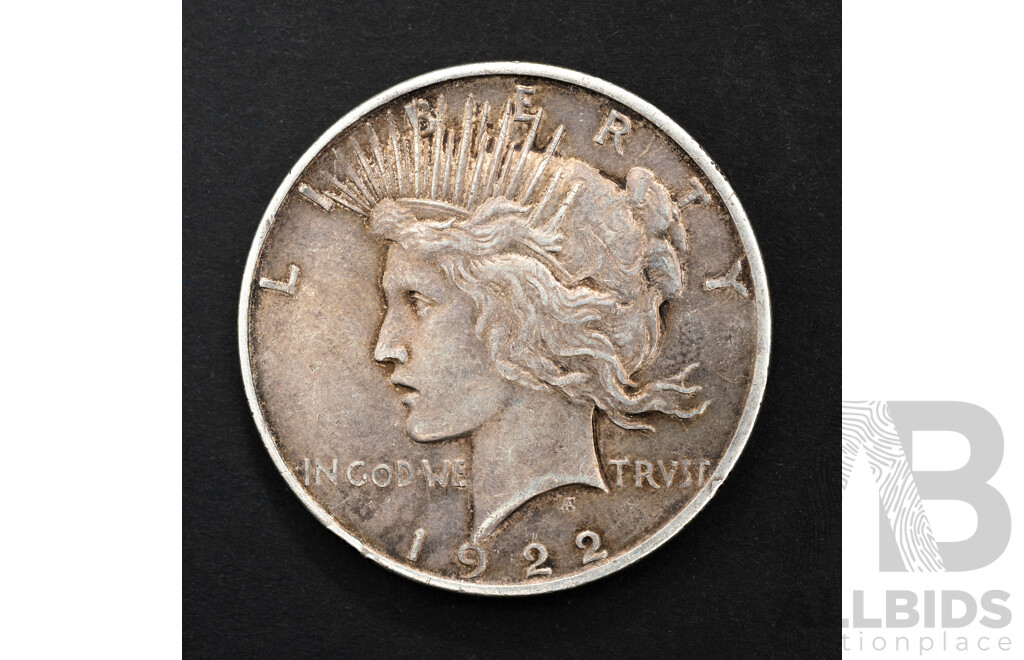 USA 1922 Silver Peace Dollar .900