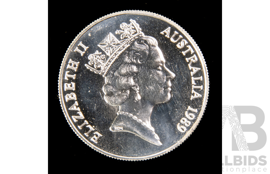 Australian 1989 Silver Ten Dollar Coin, State Series, Queensland .925
