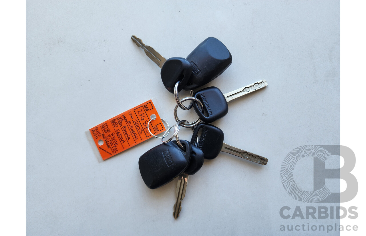 9/2003 Mitsubishi Magna Sports AWD TJ 4d Sedan White 3.5L