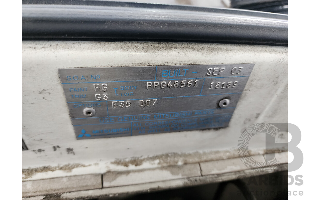 9/2003 Mitsubishi Magna Sports AWD TJ 4d Sedan White 3.5L