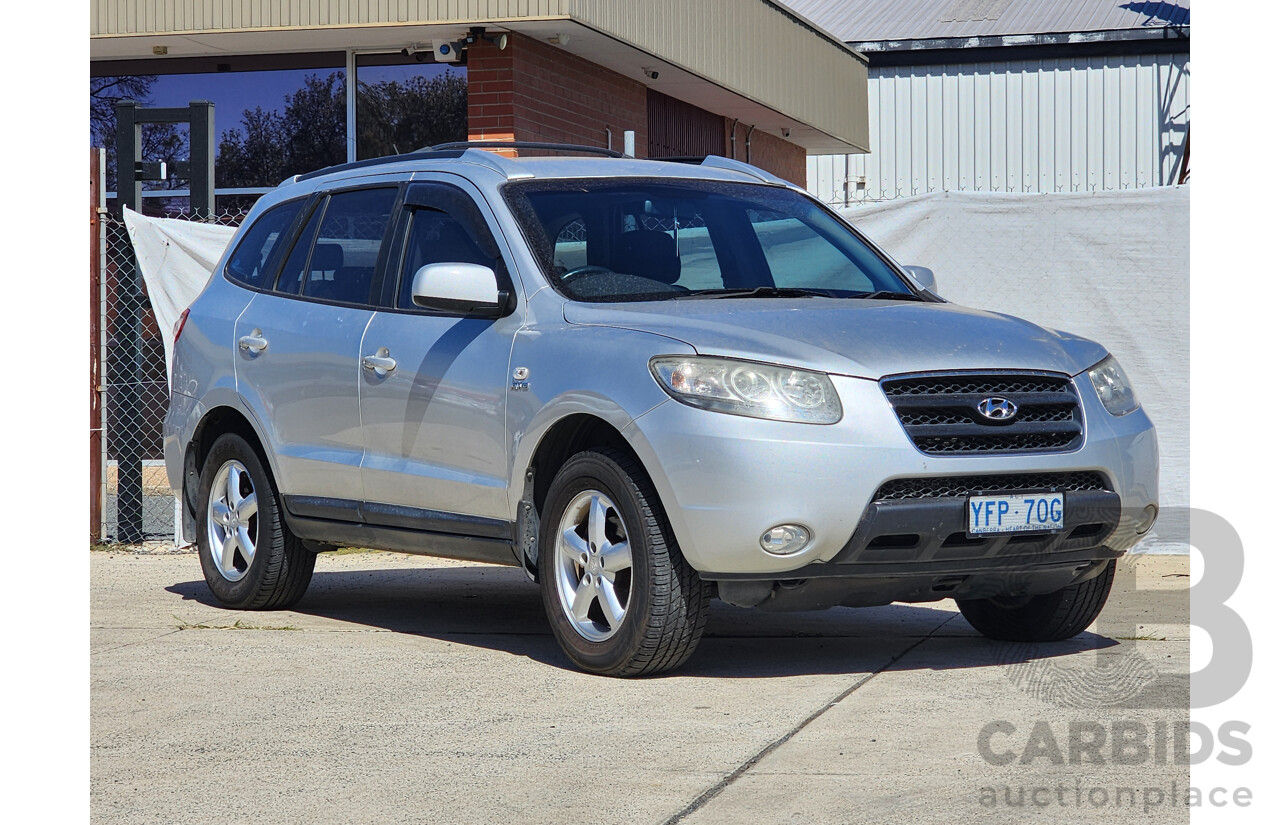 2/2008 Hyundai Santa Fe SLX CRDi (4x4) CM MY07 UPGRADE 4d Wagon Silver 2.2L