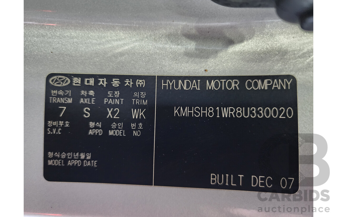 2/2008 Hyundai Santa Fe SLX CRDi (4x4) CM MY07 UPGRADE 4d Wagon Silver 2.2L