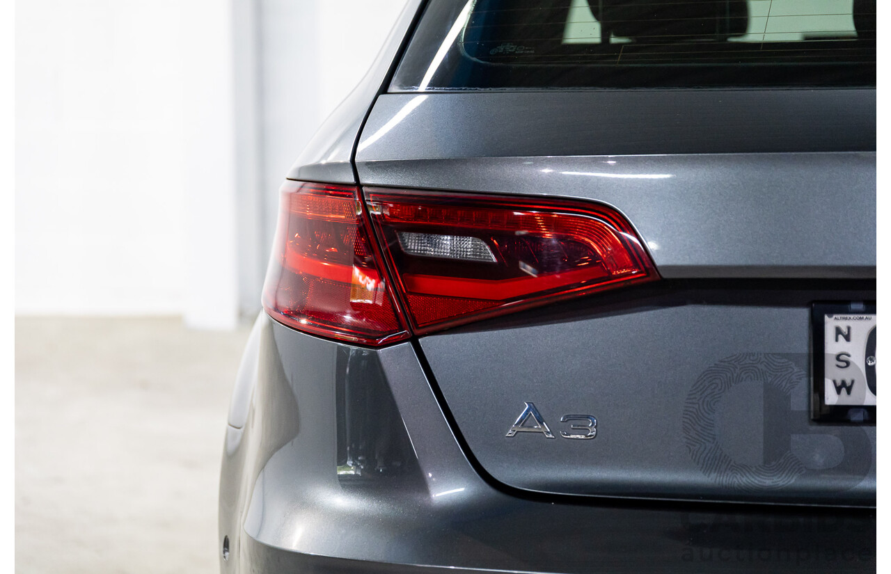 2/2015 Audi A3 Sportback S-Line 1.8 TFSI Quattro (AWD) Ambition 8V MY15 5d Hatchback Daytona Grey Pearl Turbo 1.8L