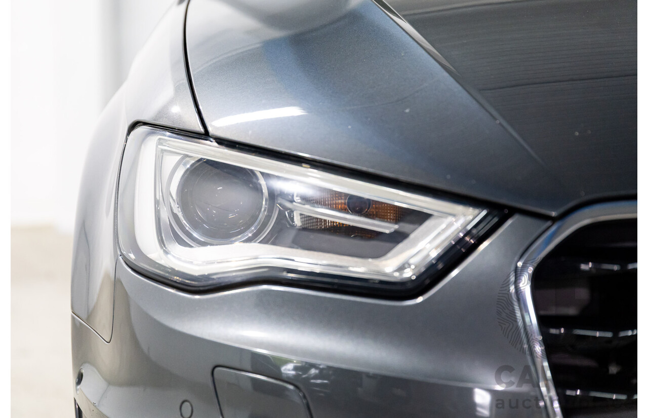 2/2015 Audi A3 Sportback S-Line 1.8 TFSI Quattro (AWD) Ambition 8V MY15 5d Hatchback Daytona Grey Pearl Turbo 1.8L