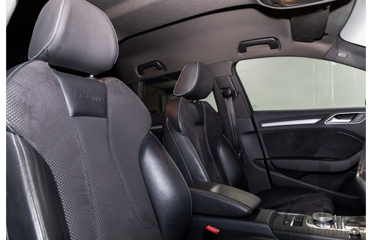 2/2015 Audi A3 Sportback S-Line 1.8 TFSI Quattro (AWD) Ambition 8V MY15 5d Hatchback Daytona Grey Pearl Turbo 1.8L