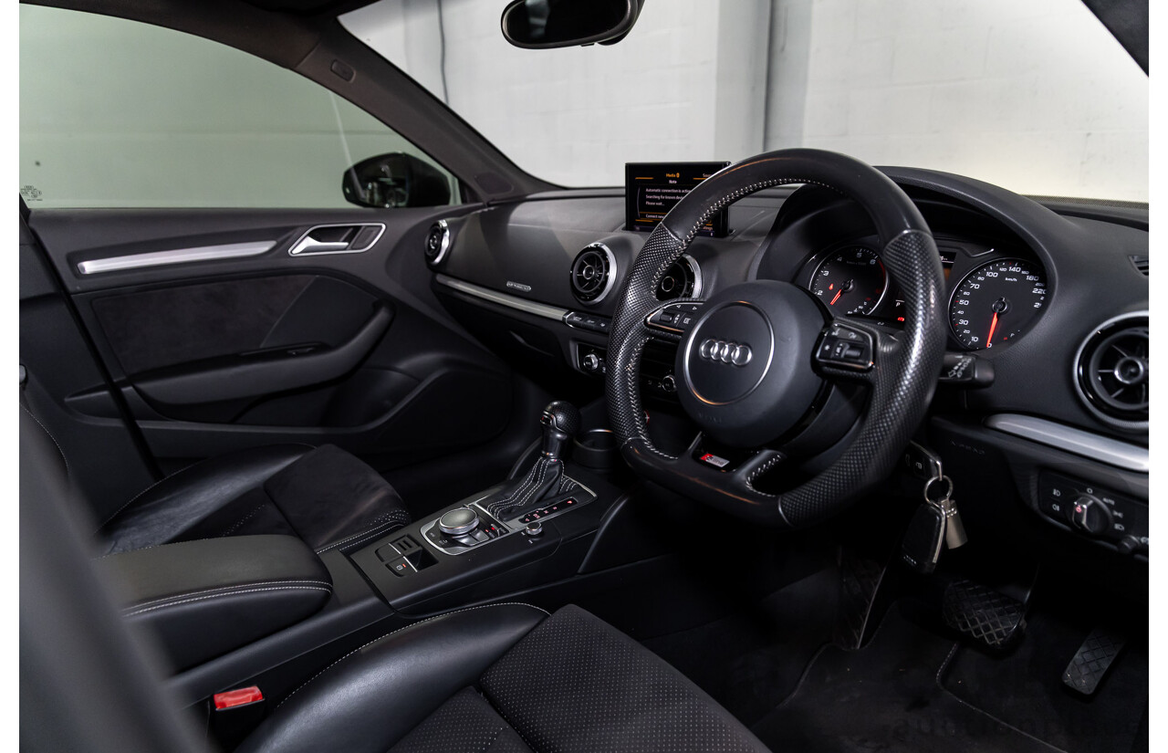 2/2015 Audi A3 Sportback S-Line 1.8 TFSI Quattro (AWD) Ambition 8V MY15 5d Hatchback Daytona Grey Pearl Turbo 1.8L