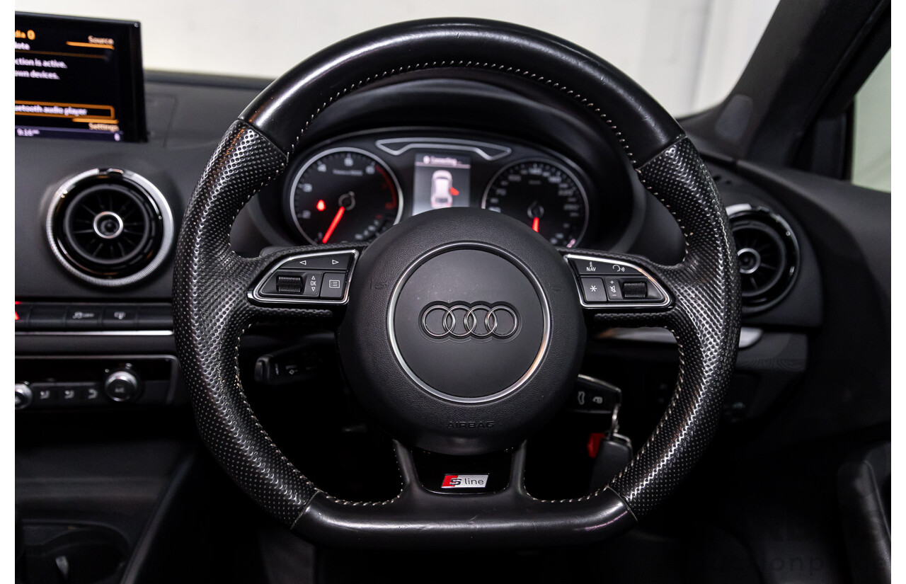 2/2015 Audi A3 Sportback S-Line 1.8 TFSI Quattro (AWD) Ambition 8V MY15 5d Hatchback Daytona Grey Pearl Turbo 1.8L