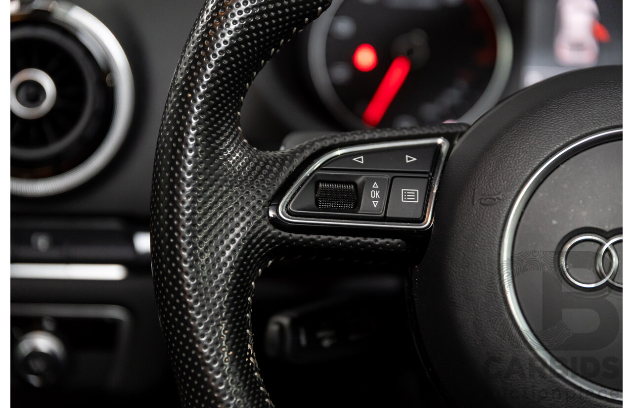 2/2015 Audi A3 Sportback S-Line 1.8 TFSI Quattro (AWD) Ambition 8V MY15 5d Hatchback Daytona Grey Pearl Turbo 1.8L