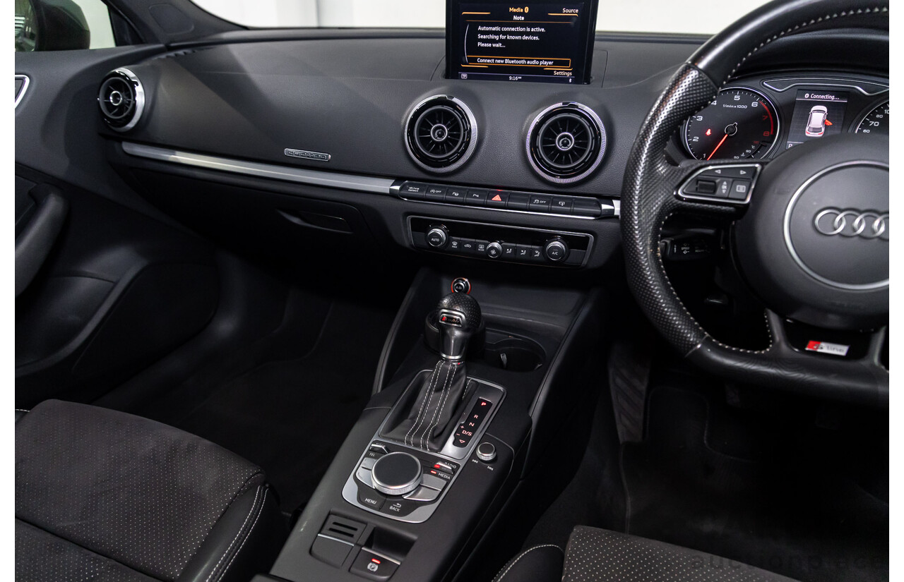 2/2015 Audi A3 Sportback S-Line 1.8 TFSI Quattro (AWD) Ambition 8V MY15 5d Hatchback Daytona Grey Pearl Turbo 1.8L