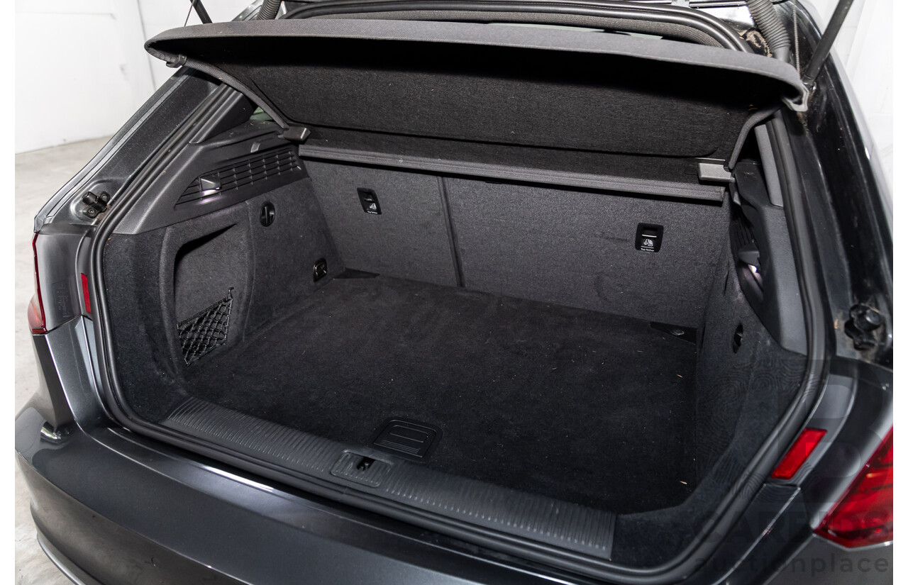 2/2015 Audi A3 Sportback S-Line 1.8 TFSI Quattro (AWD) Ambition 8V MY15 5d Hatchback Daytona Grey Pearl Turbo 1.8L