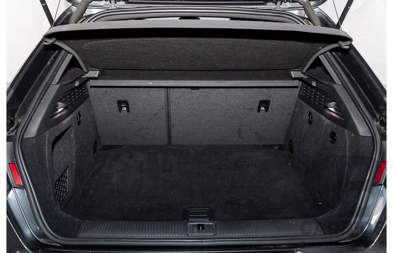 2/2015 Audi A3 Sportback S-Line 1.8 TFSI Quattro (AWD) Ambition 8V MY15 5d Hatchback Daytona Grey Pearl Turbo 1.8L
