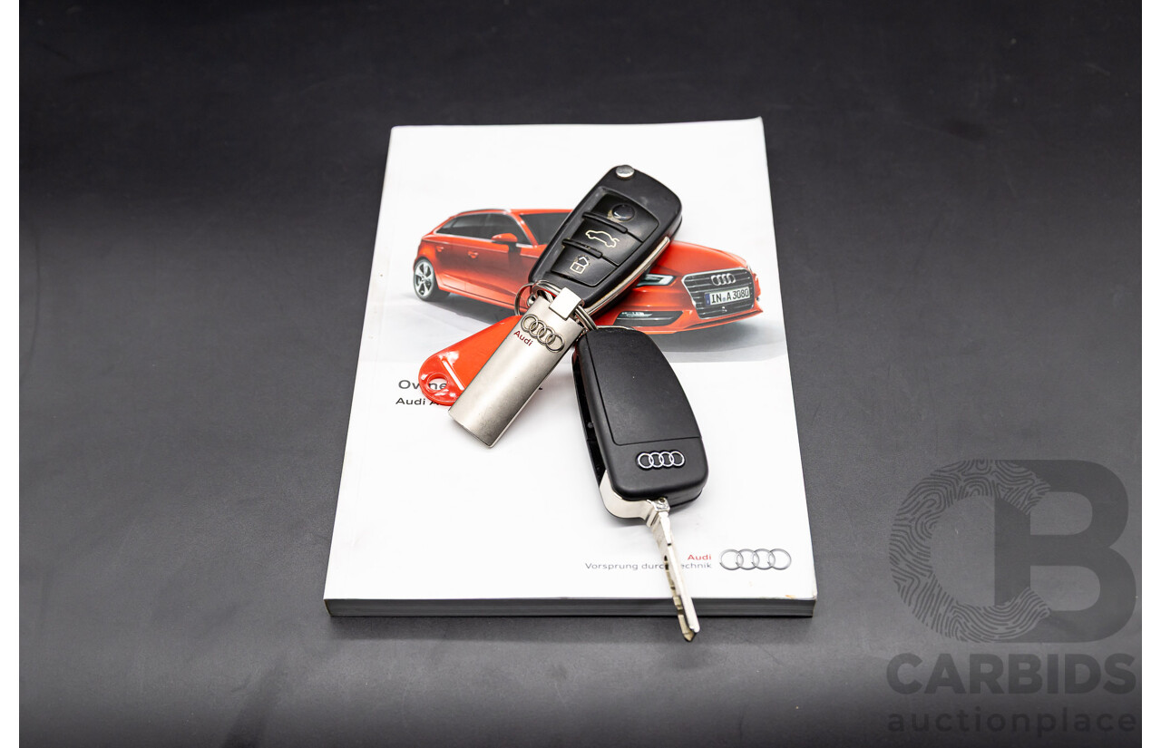 2/2015 Audi A3 Sportback S-Line 1.8 TFSI Quattro (AWD) Ambition 8V MY15 5d Hatchback Daytona Grey Pearl Turbo 1.8L