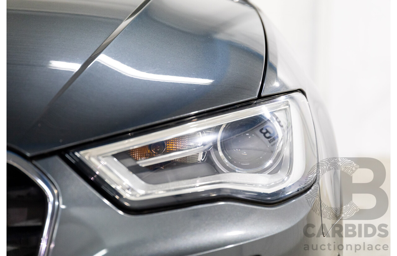 2/2015 Audi A3 Sportback S-Line 1.8 TFSI Quattro (AWD) Ambition 8V MY15 5d Hatchback Daytona Grey Pearl Turbo 1.8L