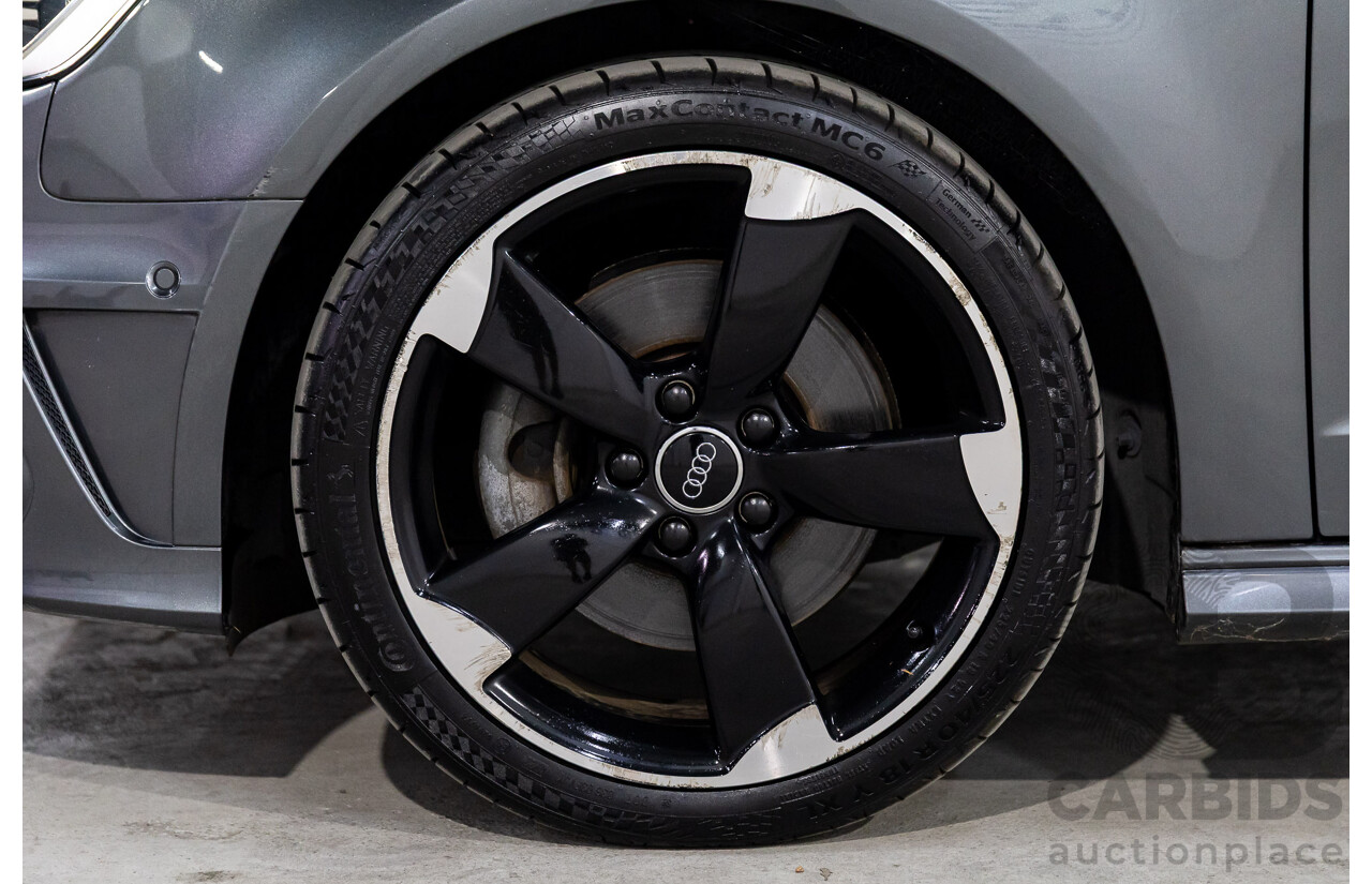 2/2015 Audi A3 Sportback S-Line 1.8 TFSI Quattro (AWD) Ambition 8V MY15 5d Hatchback Daytona Grey Pearl Turbo 1.8L