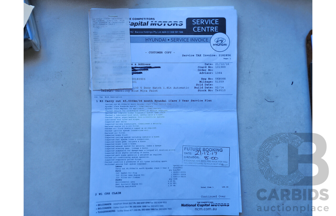 3/2014 Hyundai i30 Trophy GD MY14 5d Hatchback Blue 1.8L