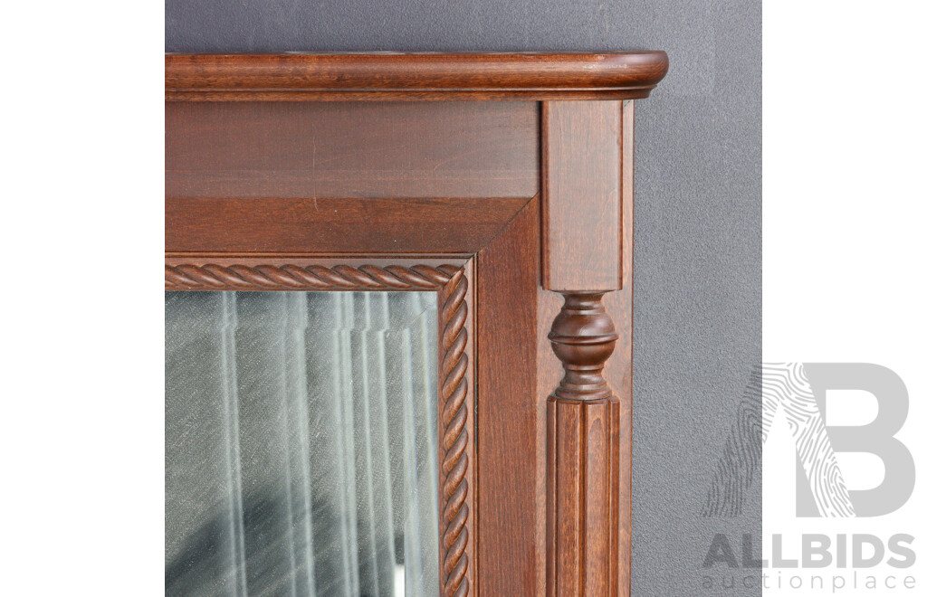 Pair of Timber Framed Bevelled Edge Mirrors