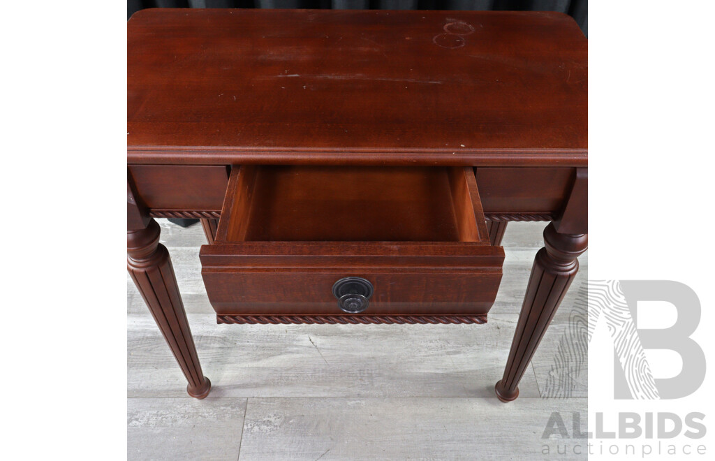 Reproduction Mahogany Hall Table, Ex Canberra Based High Commission