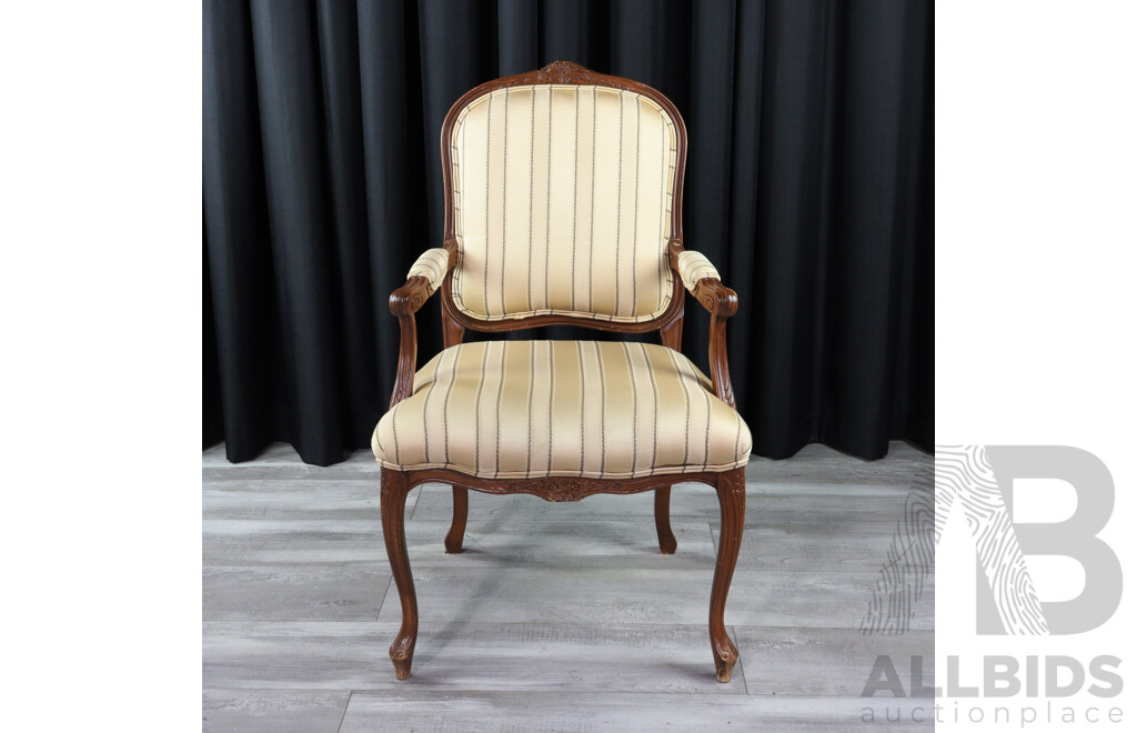 Pair of Over Sized Upholstered Carvers, Ex Canberra Based High Commission