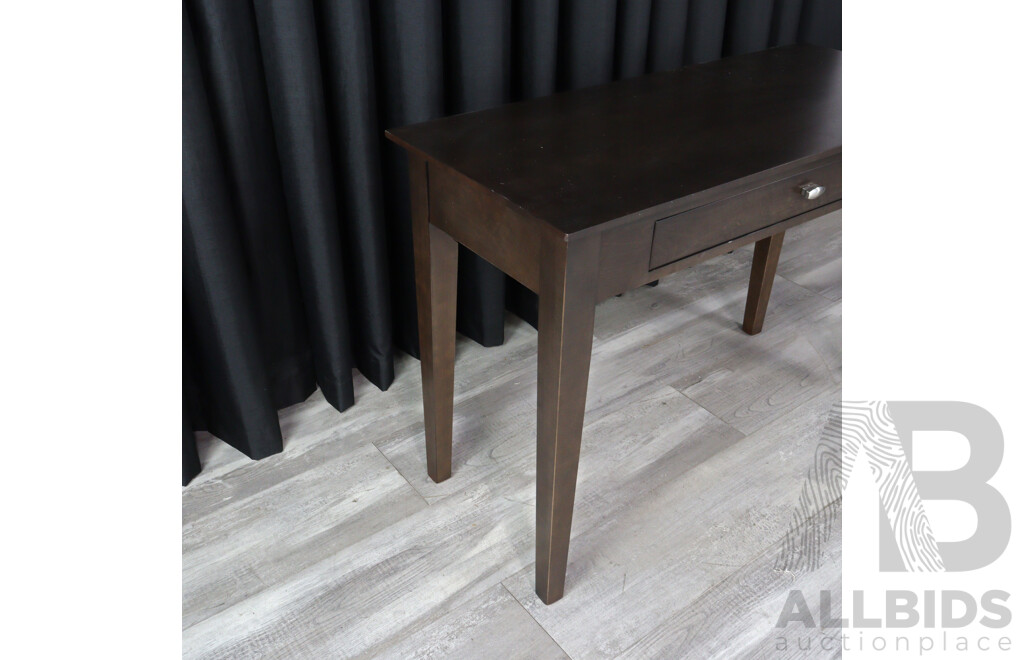 Timber Dark Single Drawer Hall Table by Durham Furniture
