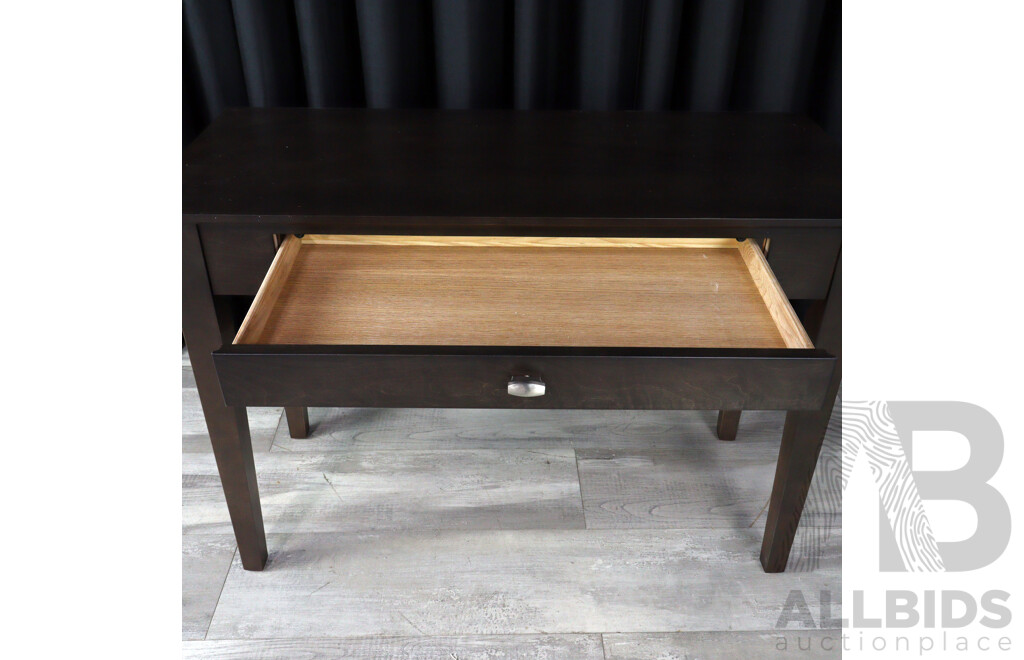 Timber Dark Single Drawer Hall Table by Durham Furniture