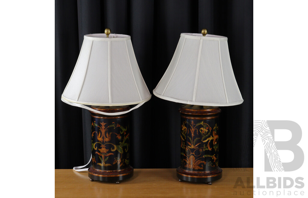 Pair of Vintage Canister Lamps