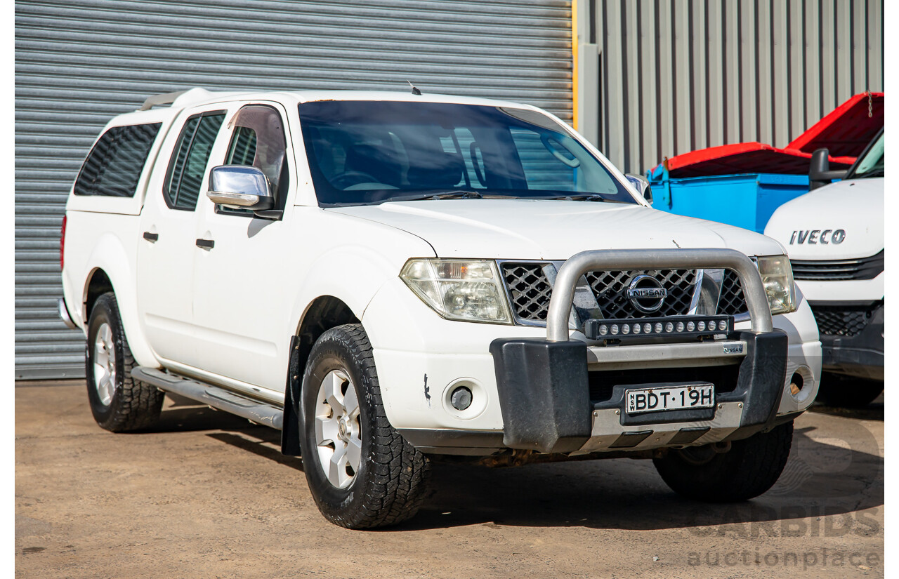 3/2008 Nissan Navara ST-X (4x4) D40 Dual Cab P/Up Arctic White Turbo Diesel 2.5L