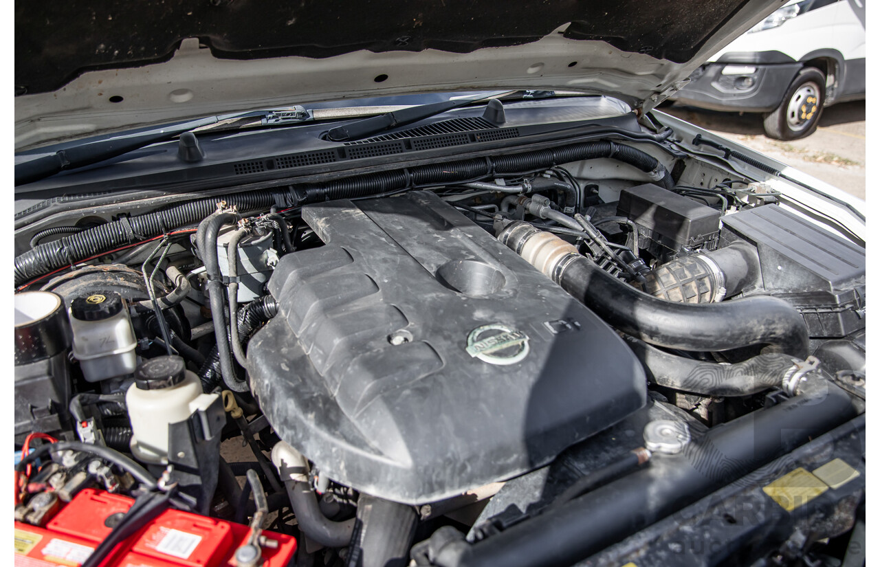 3/2008 Nissan Navara ST-X (4x4) D40 Dual Cab P/Up Arctic White Turbo Diesel 2.5L