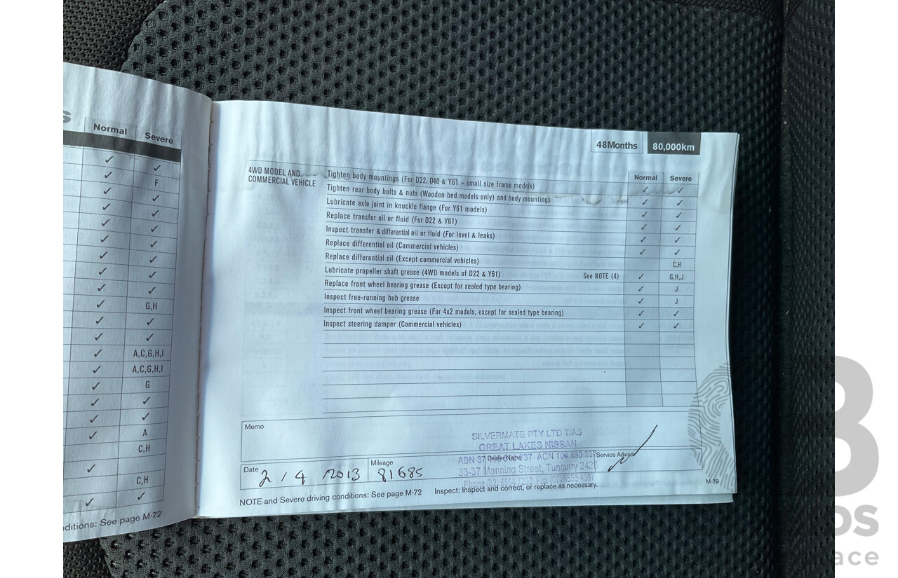 3/2008 Nissan Navara ST-X (4x4) D40 Dual Cab P/Up Arctic White Turbo Diesel 2.5L