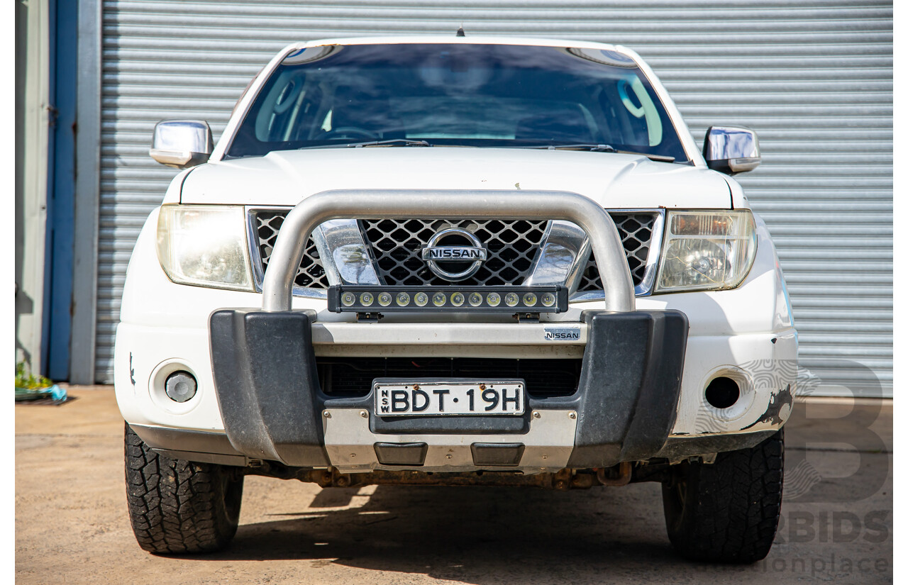 3/2008 Nissan Navara ST-X (4x4) D40 Dual Cab P/Up Arctic White Turbo Diesel 2.5L
