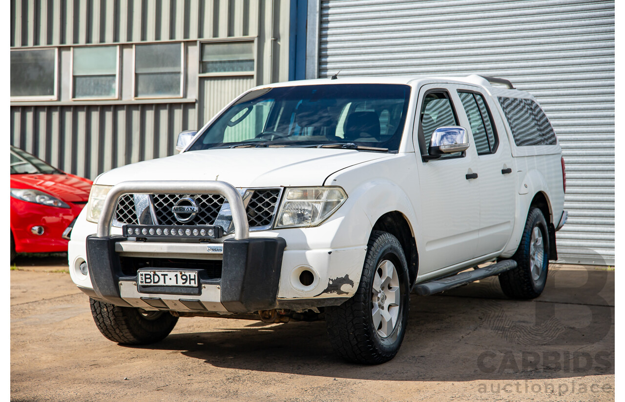 3/2008 Nissan Navara ST-X (4x4) D40 Dual Cab P/Up Arctic White Turbo Diesel 2.5L