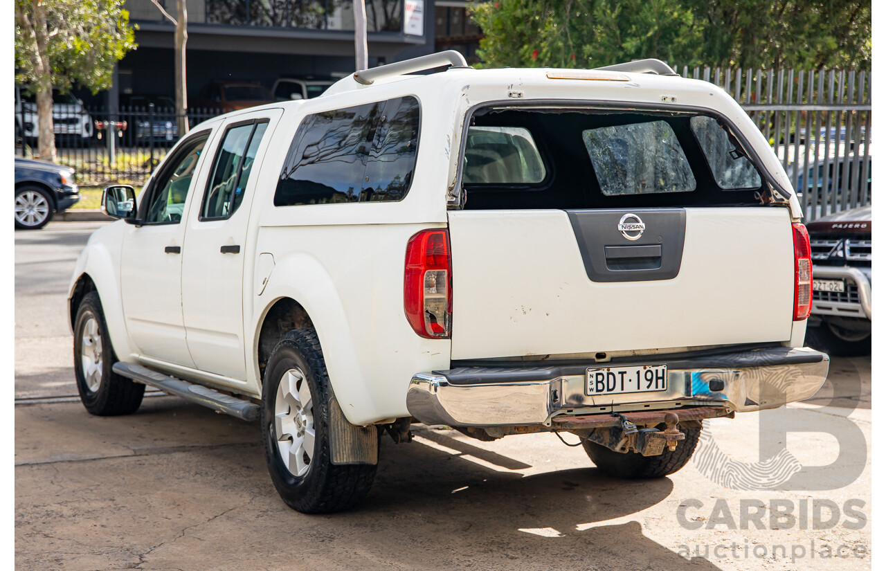 3/2008 Nissan Navara ST-X (4x4) D40 Dual Cab P/Up Arctic White Turbo Diesel 2.5L