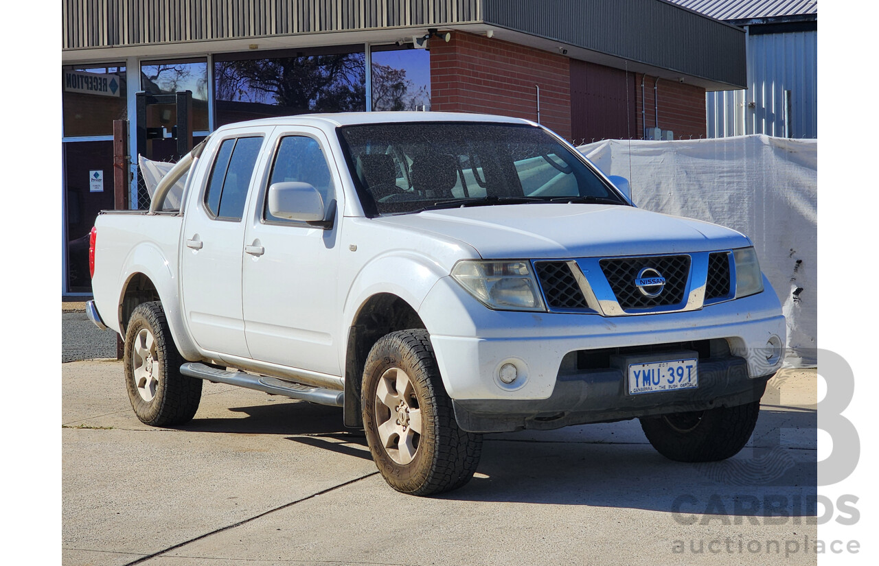 6/2010 Nissan Navara ST (4x4) D40 Dual Cab P/Up White 2.5L