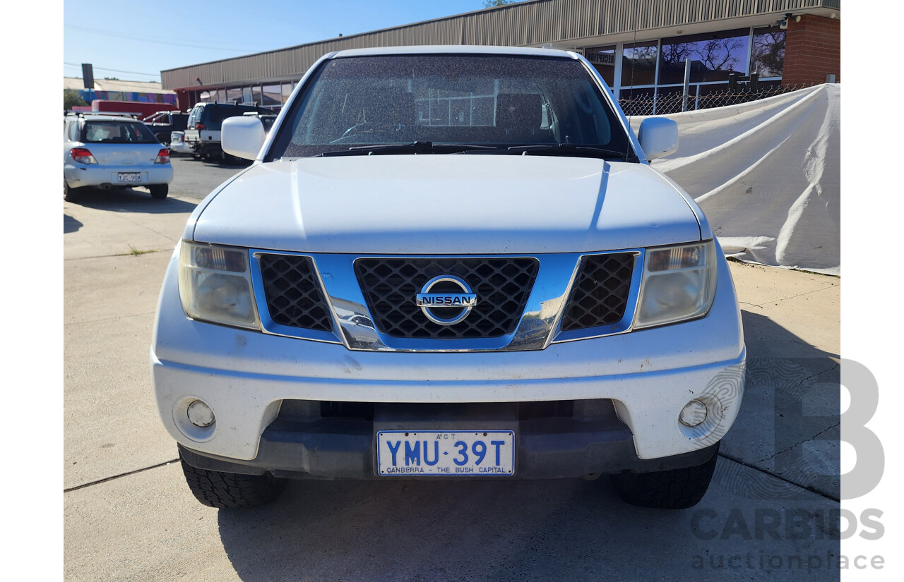 6/2010 Nissan Navara ST (4x4) D40 Dual Cab P/Up White 2.5L