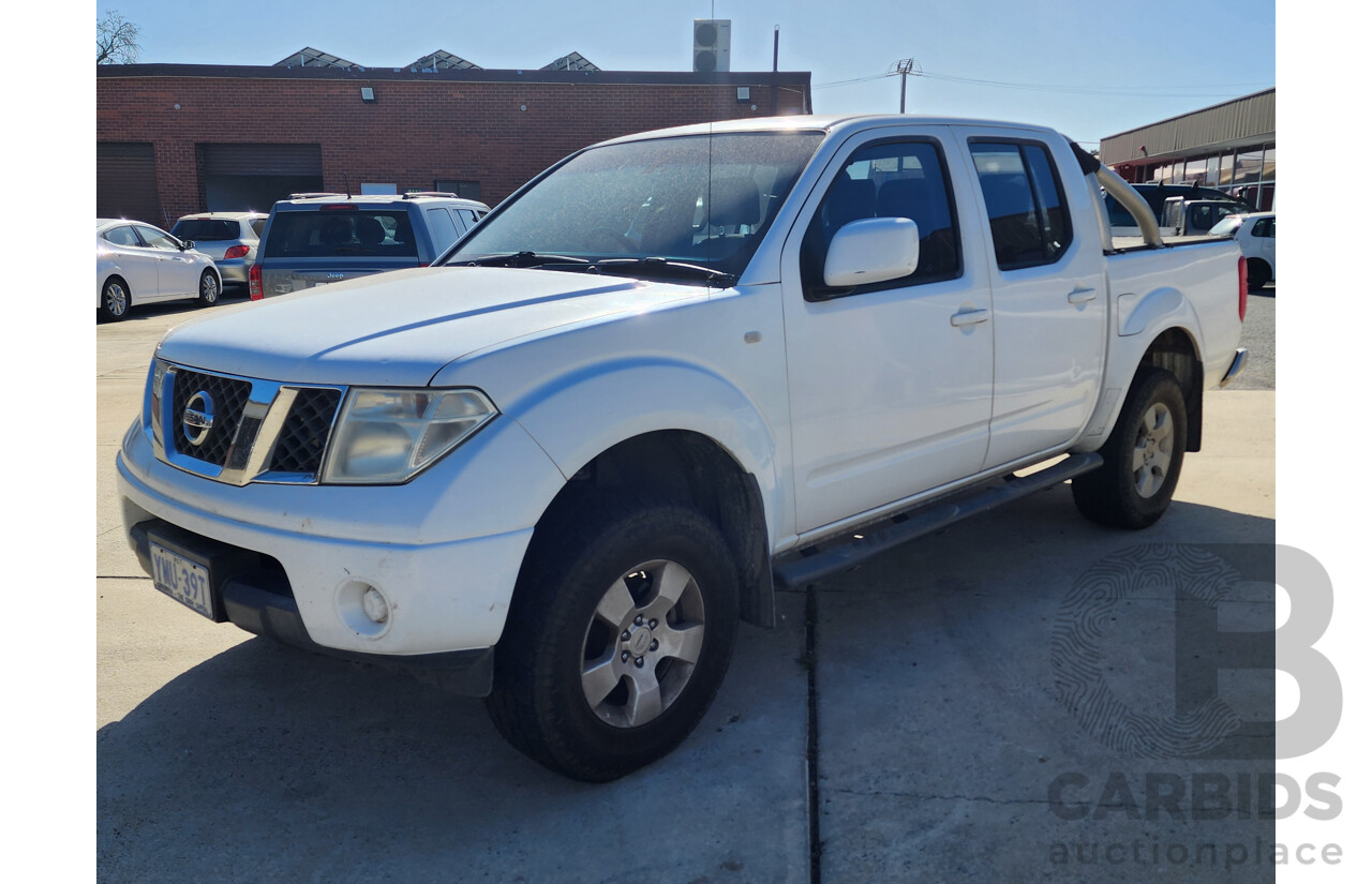 6/2010 Nissan Navara ST (4x4) D40 Dual Cab P/Up White 2.5L