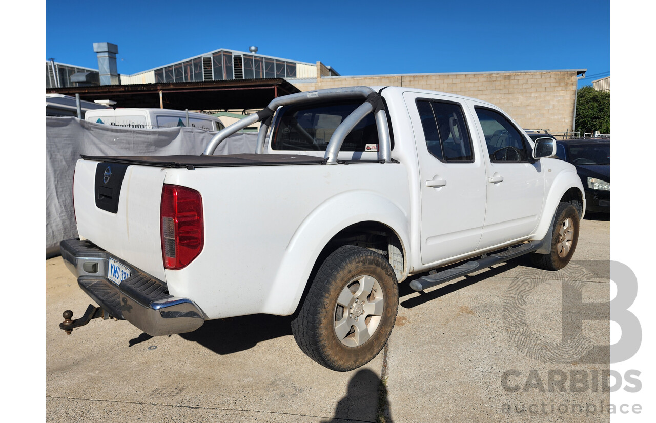 6/2010 Nissan Navara ST (4x4) D40 Dual Cab P/Up White 2.5L