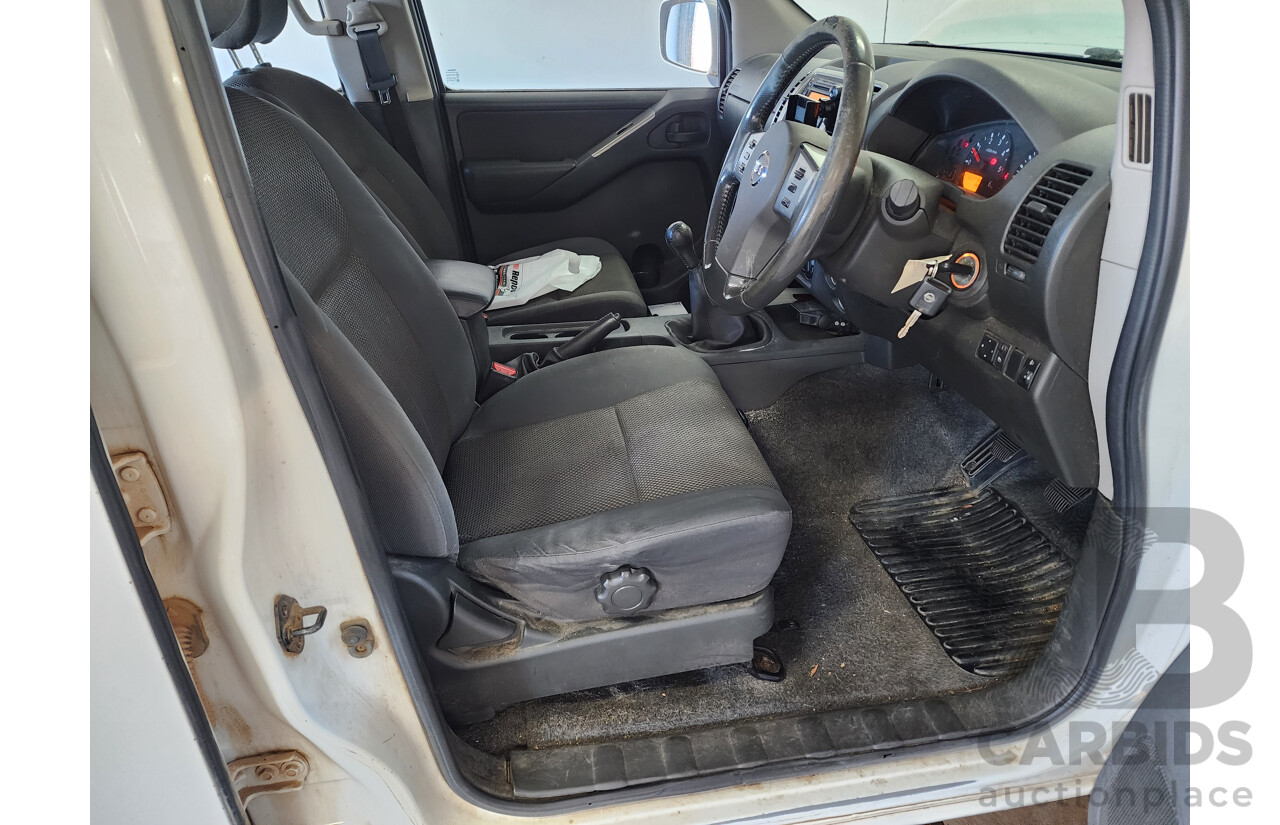 6/2010 Nissan Navara ST (4x4) D40 Dual Cab P/Up White 2.5L
