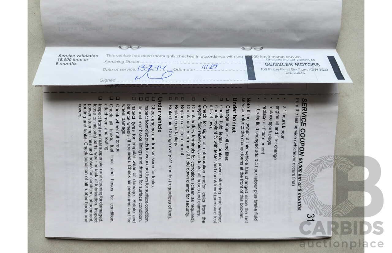 10/2012 Holden Barina  TM 5d Hatchback Grey 1.6L