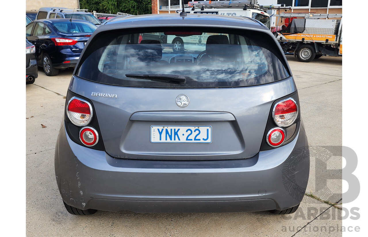 10/2012 Holden Barina TM 5d Hatchback Grey 1.6L