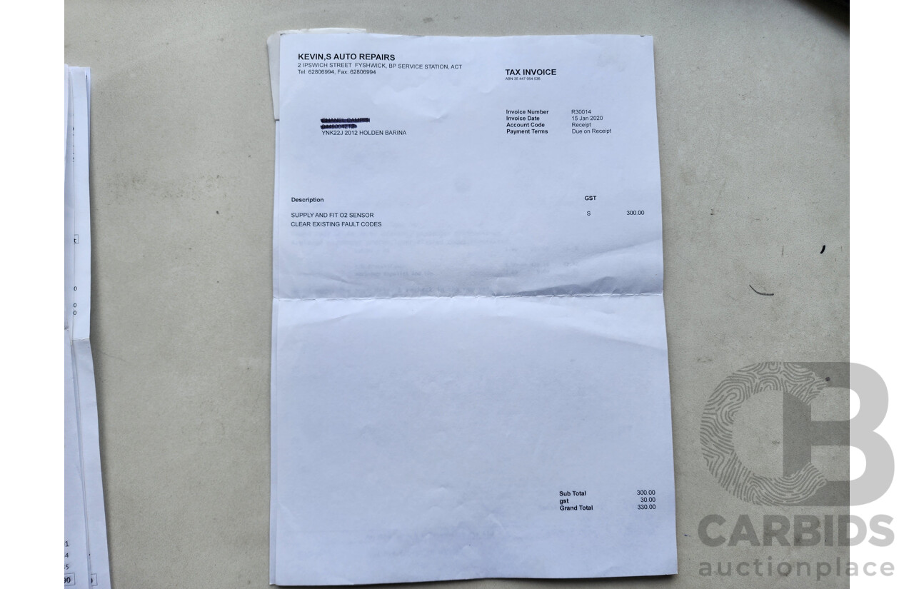 10/2012 Holden Barina  TM 5d Hatchback Grey 1.6L