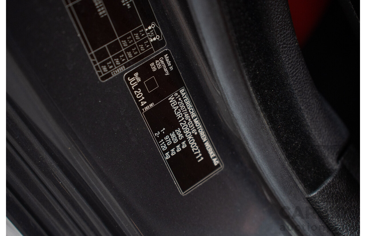 09/2014 BMW 435i M-Sport Pack F32 2D Coupe Mineral Grey Metallic Turbo 3.0L