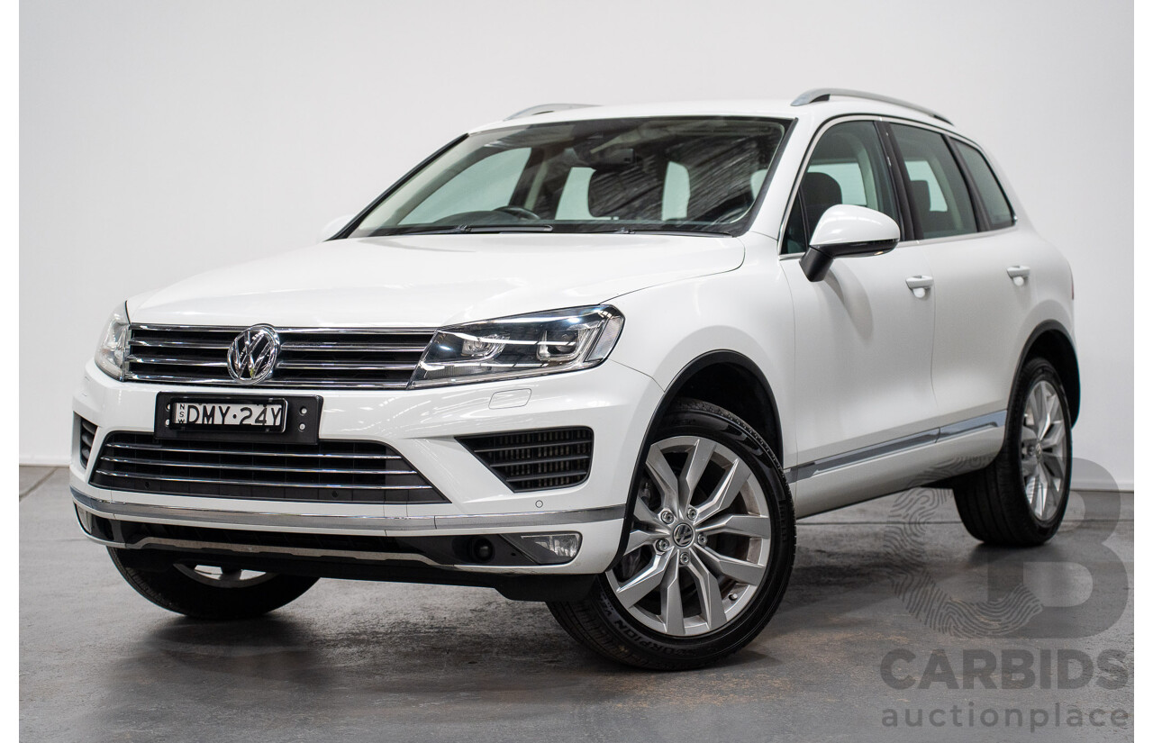 05/2017 Volkswagen Touareg V6 (AWD) 7P MY17 4D Wagon Pure White Turbo Diesel 3.0L