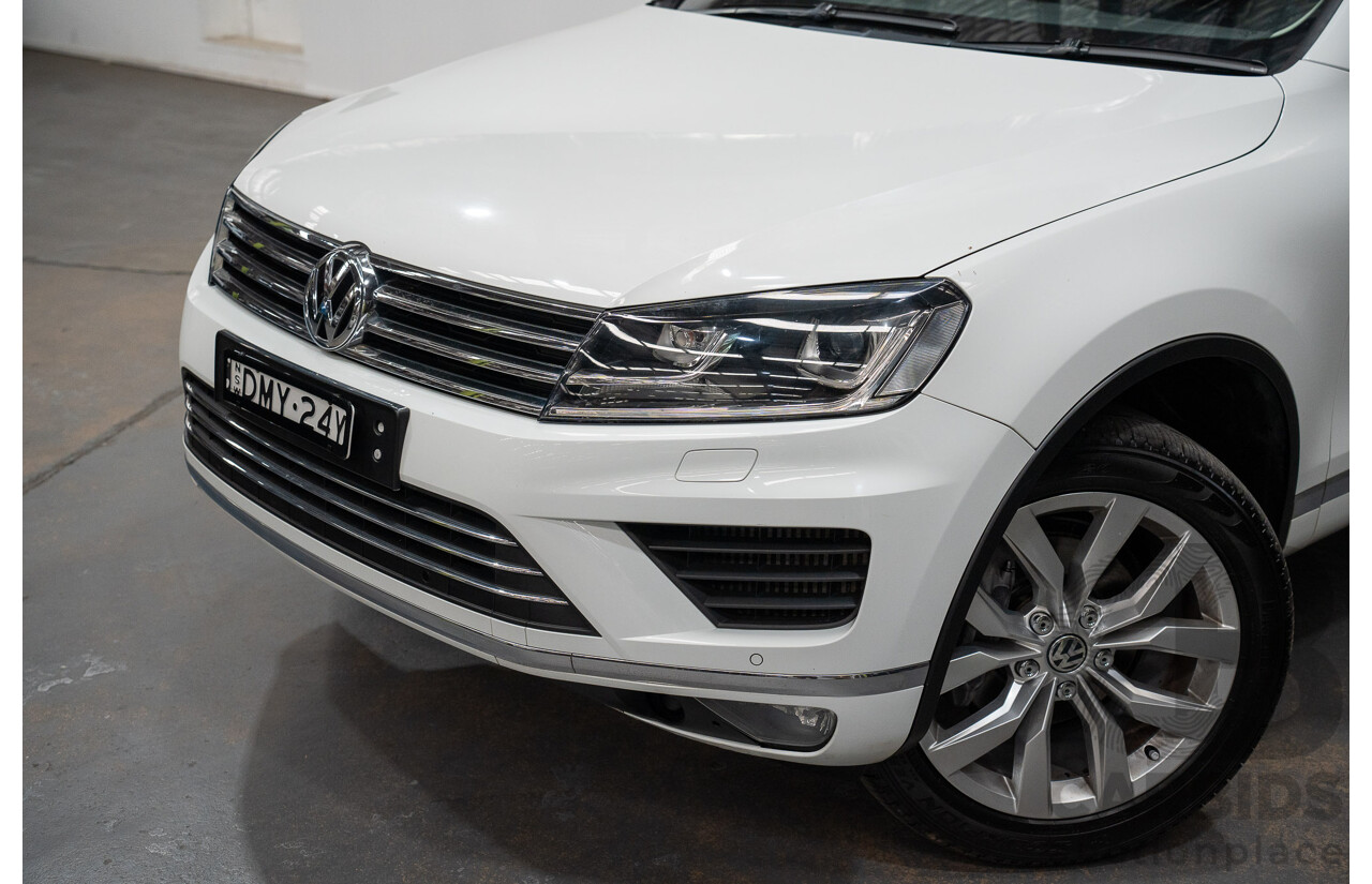 05/2017 Volkswagen Touareg V6 (AWD) 7P MY17 4D Wagon Pure White Turbo Diesel 3.0L