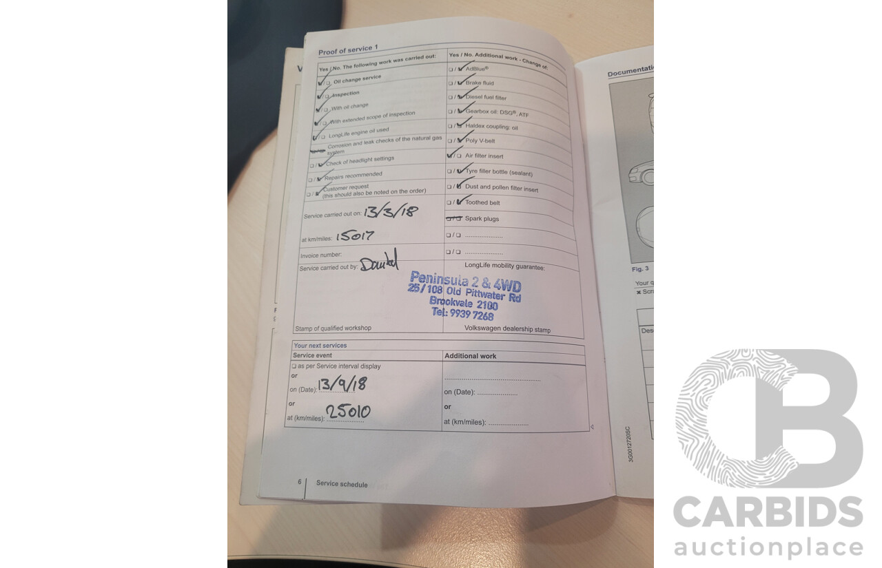 05/2017 Volkswagen Touareg V6 (AWD) 7P MY17 4D Wagon Pure White Turbo Diesel 3.0L