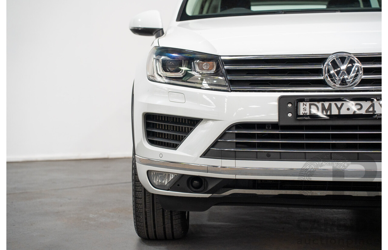 05/2017 Volkswagen Touareg V6 (AWD) 7P MY17 4D Wagon Pure White Turbo Diesel 3.0L