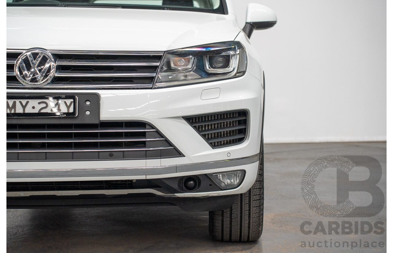 05/2017 Volkswagen Touareg V6 (AWD) 7P MY17 4D Wagon Pure White Turbo Diesel 3.0L