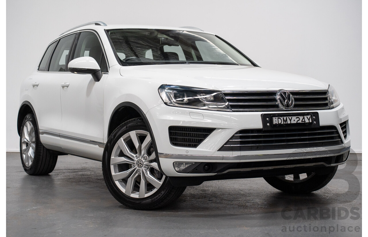 05/2017 Volkswagen Touareg V6 (AWD) 7P MY17 4D Wagon Pure White Turbo Diesel 3.0L