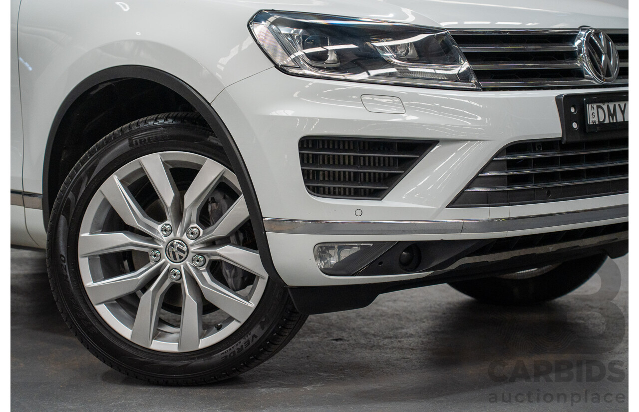 05/2017 Volkswagen Touareg V6 (AWD) 7P MY17 4D Wagon Pure White Turbo Diesel 3.0L